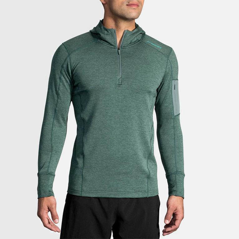 Brooks Notch Thermal Jaquetas De Corrida Homem Verdes (14768ALER)